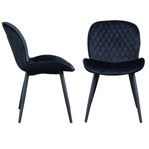 זוג כיסאות לפינת אוכל בד קטיפתי ויסטה HOME DECOR