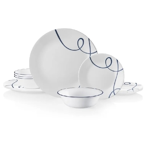 סט 84 חלקים 12 סועדים Lia Round+סכו"ם 48 חלקים