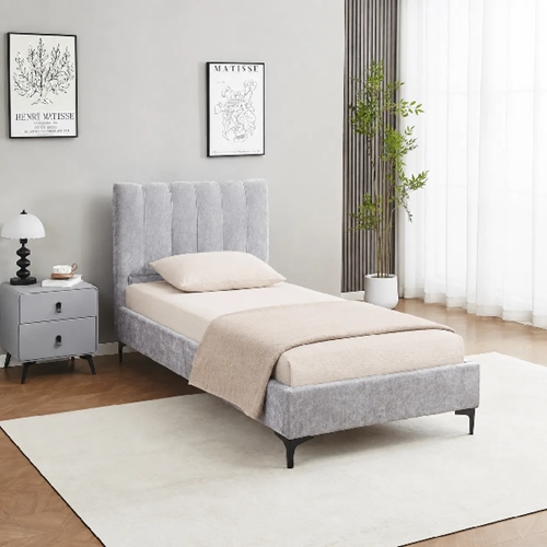 מיטת יחיד 90×190 דגם נעמה 90 אפור HOME DECOR