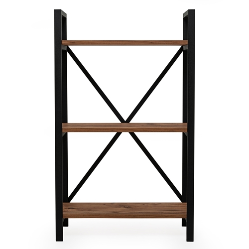 שידת מדפים ברזל מושחר גוון אורן אטלנטי Tudo Design