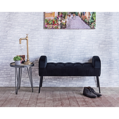 הדום ספסל ישיבה בד קטיפה דגם לירון Tudo Design