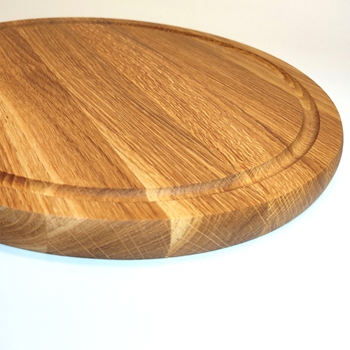 קרש חיתוך 30 ס''מ עגול מעץ אלון