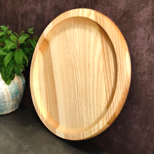 כלי הגשה עגול 25 ס''מ קוטר מעץ מלא