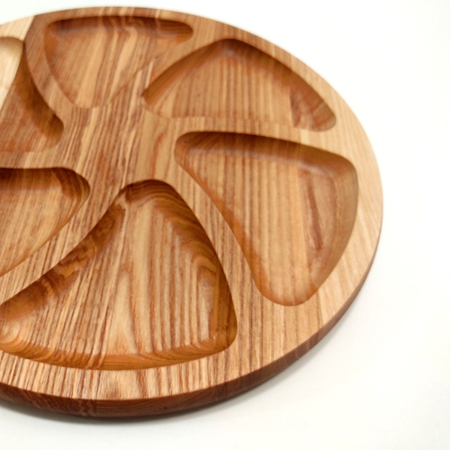 כלי הגשה עגול מחולק 30 ס''מ בצורת כוכב