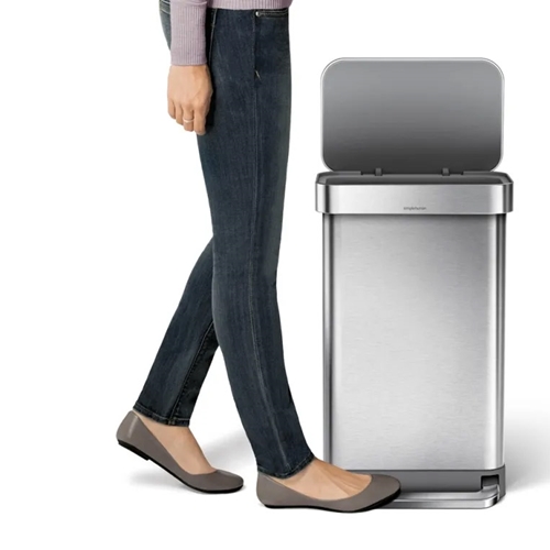 פח דוושה רחבה מלבני מאט 45 ליטר SIMPLEHUMAN