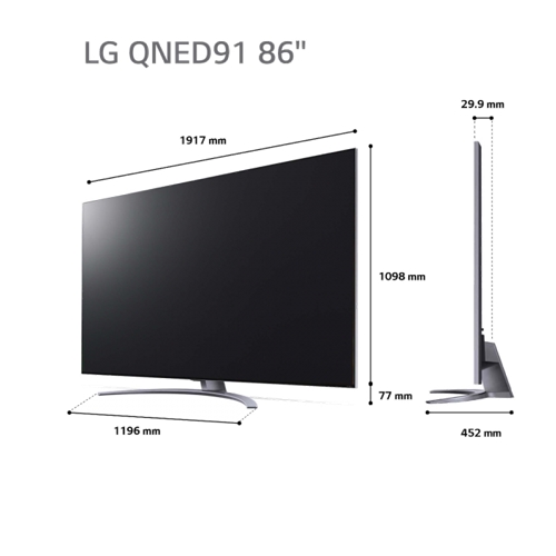 טלוויזיה "86 LG NanoCell 86QNED91PVA 4K