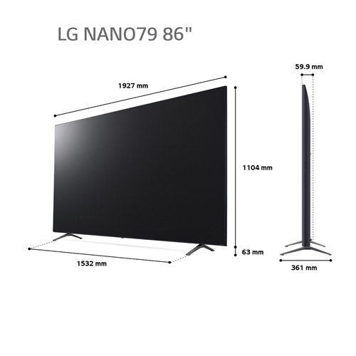 מסך "86 LG NanoCell UHD 4K 86NANO796QA