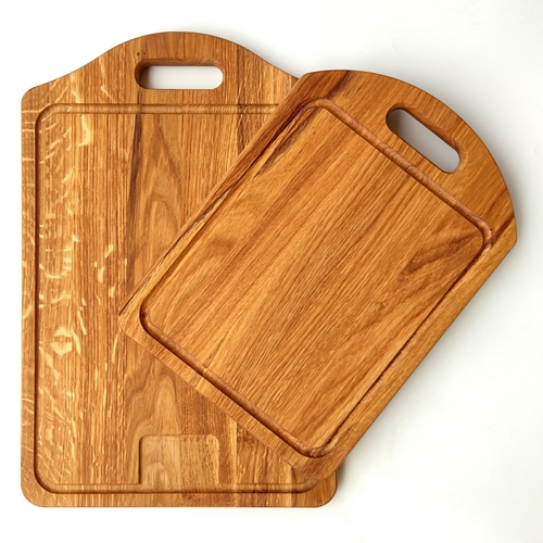 מארז זוג קרשי חיתוך חיתוך מעץ אלון מלא