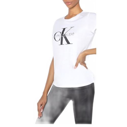 טי שירט  Calvin Klein לנשים דגם Foil Monogram Logo