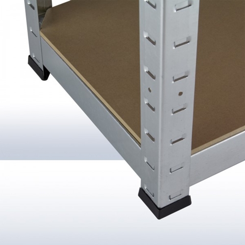 סט 5 מדפים 100 ס"מ בגימור מגולוון בשילוב עץ מעובד