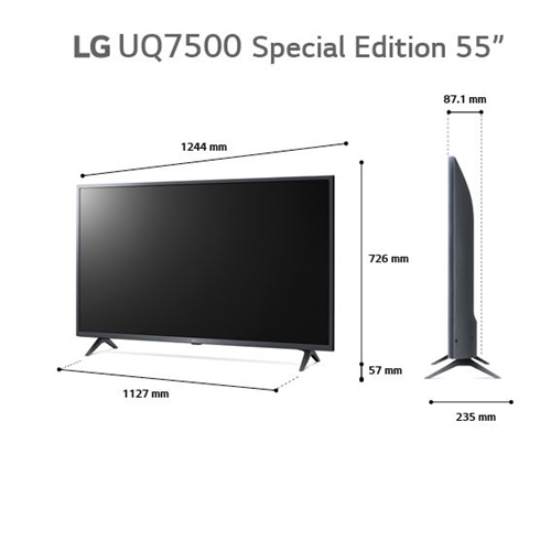 טלוויזיה "55 LG SMART TV 4K 55UQ75006 LED