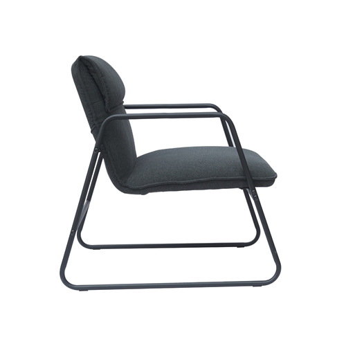 כורסה מעוצבת בריפוד בד ורגלי ברזל דגם פרדייז HOME