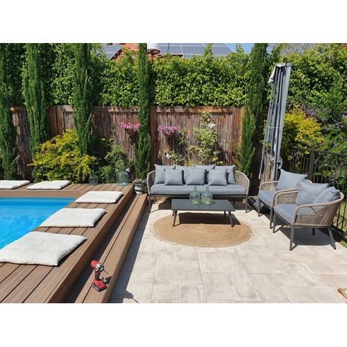 סט גינה דגם ROME בצבע אפור מבית דאבל DOUBLE