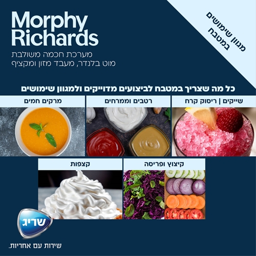 מערכת עיצוב מזון והקצפה דגם 48533 Morphy Richards