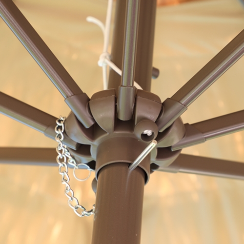 שמשית צד רפיה דמוי קש אלומיניום 2.7 מטר דגם סיישל