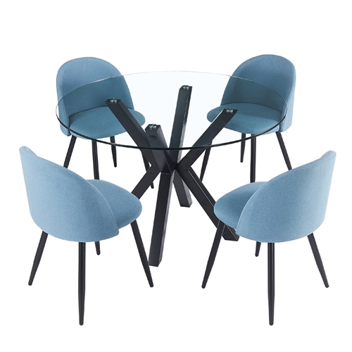 פינת אוכל עגולה 120 ס"מ עם 4 כיסאות בולוניה-טומי