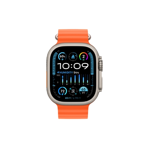 שעון אפל Orange Ocean Band ultra 2 titanium 49mm