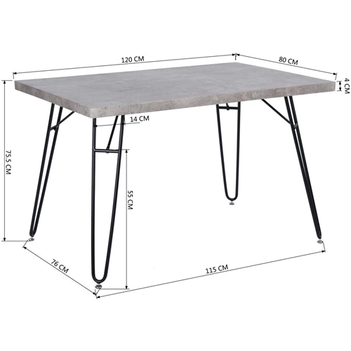 שולחן לפינת אוכל דגם BADEN מבית HOMAX