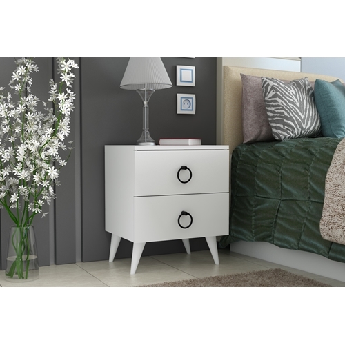 שידת לילה שתי מגירות דגם טינה מבית TUDO DESIGN