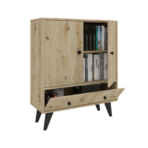 ארונית אחסון ברוחב 75 גוון אלון פורטו TUDO DESIGN