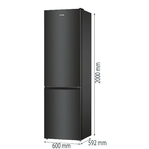 מקרר מקפיא תחתון 331 ליטר דגם Gorenje NRK6202EBXL4