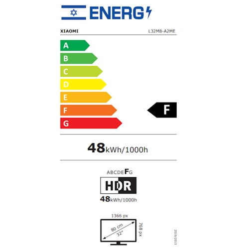 טלוויזיה חכמה "32 Google TV דגם Xiaomi L32M8-A2ME