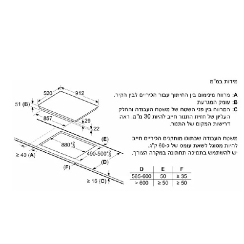 כיריים אינדוקציה 90 ס"מ דגם SIEMENS EX975LVC1E