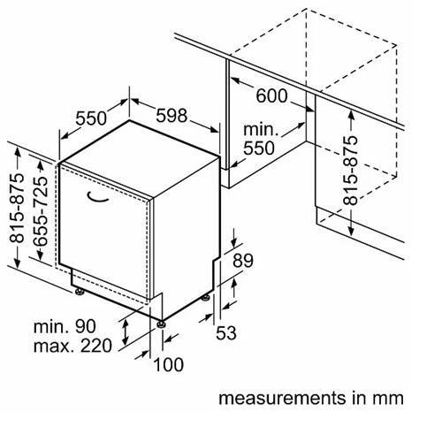 מדיח כלים 60 ס"מ אינטגרלי מלא SIEMENS SN61IX14TE