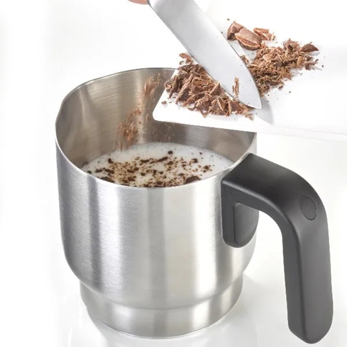 מקציף חלב מקצועי קר וחם CASO Crema &amp; Choco Inox