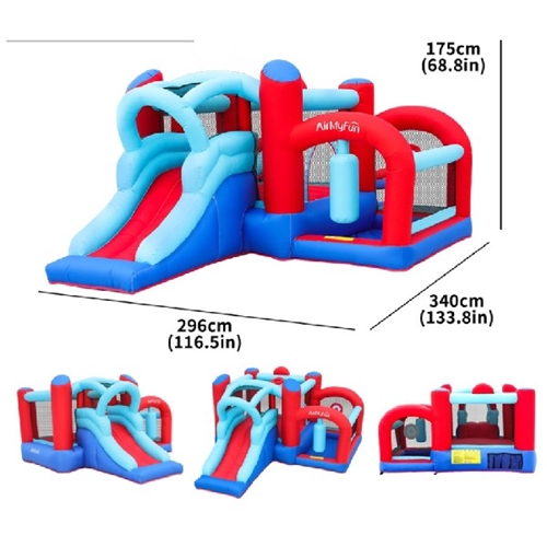 מתקן קפיצה מתנפח עם מגלשה ותותח מים ED800S