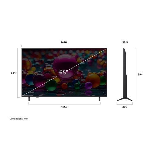 טלוויזיה "65 SMART TV UHD דגם LG 65UA80006LC