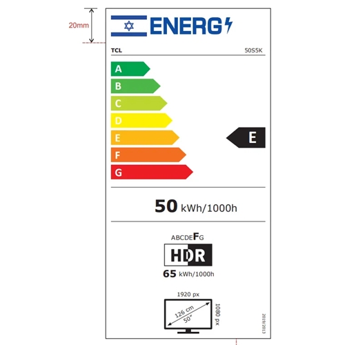 טלוויזיה חכמה "50 GOOGLE TV QLED דגם TCL 50S5K