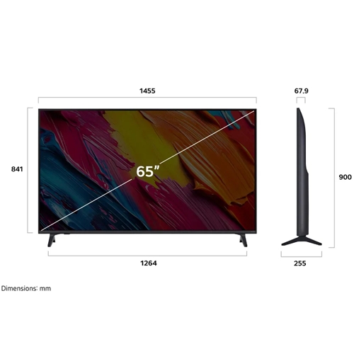 טלוויזיה חכמה "65 4K QNED AI דגם LG 65QNED70A6A