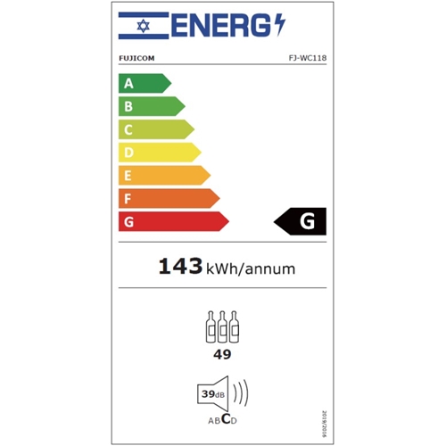 מקרר יין 49 בקבוקים דגם FJ-WC118 פוג'יקום FUJICOM
