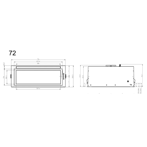 קולט אדים בנוי 72 ס"מ דגם ELICA LANE-72IX