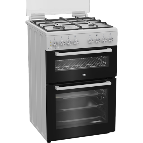 תנור דו תאי משולב כיריים גז BEKO KFDM62128BW