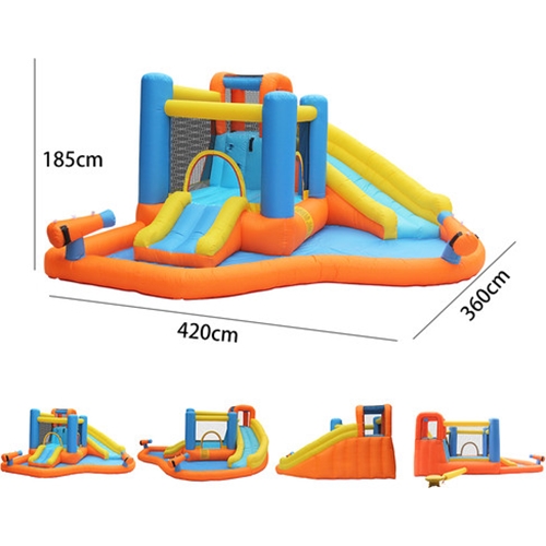 פארק מים מתנפח דגם NT-063107 עם מגלשה וקפיצה