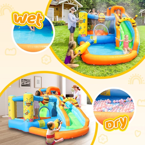 מתנפח דגם NT-063120 עם בריכה מגלשה ומקפצה