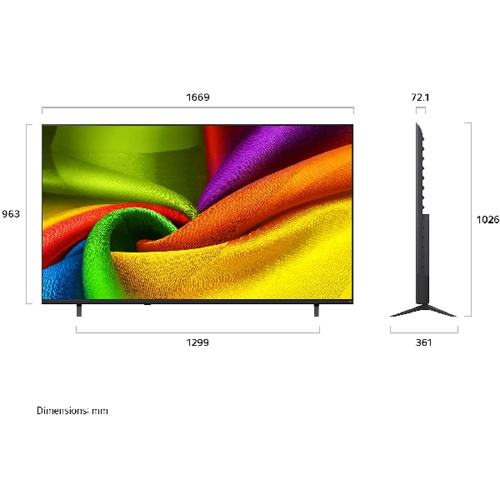 טלוויזיה חכמה "75 LG 75NU840B6LA NANO UHD AI 4K