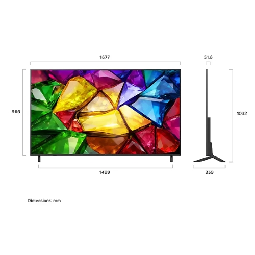 טלוויזיה חכמה "75 LG 75MRGB85B6CMini RGB evo AI 4K