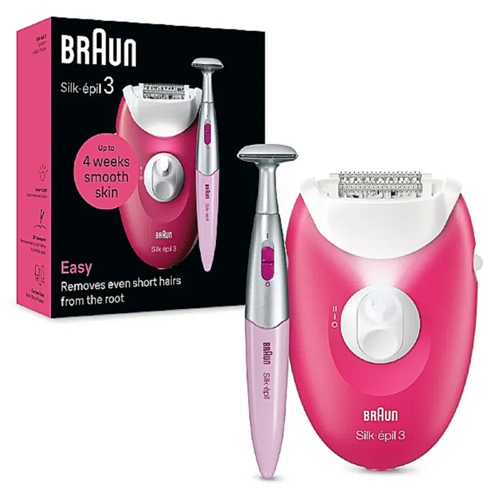 מכשיר להסרת שיער דגם Braun Silk Epil 3 בראון