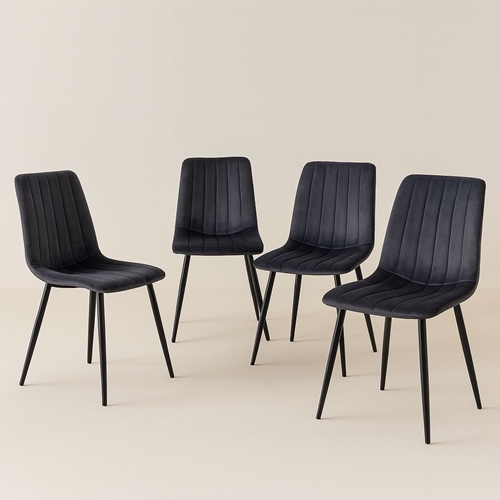 שולחן אוכל עגול + 4 כיסאות דגם ברקת Tudo Design