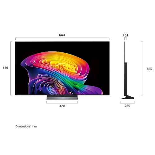 טלוויזיה חכמה 65" LG OLED65C66LA 4K OLED evo C6