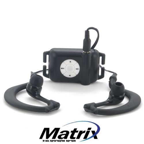 MATRIX נגן MP3 עמיד במים לשחייה וספורט + רדיו FM