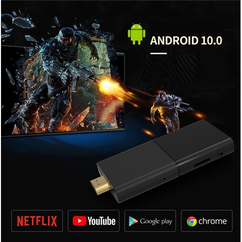 סטרימר ANDROID TV STICK שלט חכם כולל מגוון תוכנות