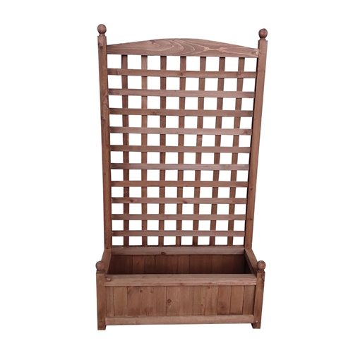 מעמד מעץ לאדנית עם רשת לטיפוס צמחים דגם 1007