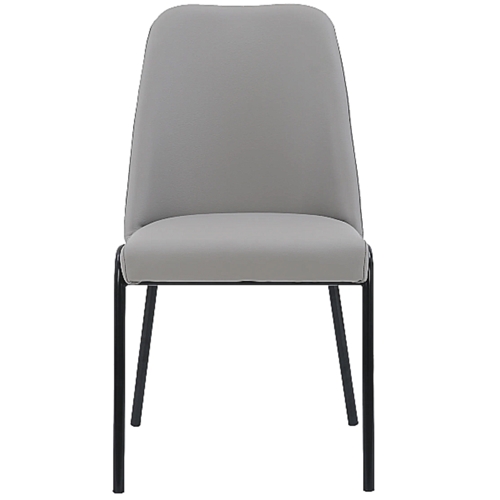 זוג כיסאות ריפוד דמוי עור אפור דגם גלעד HOME DECOR