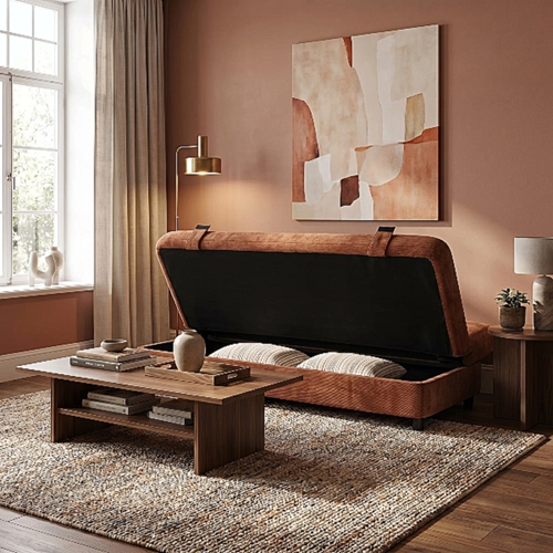 ספה מעוצבת נפתחת למיטה רחבה אואזיס חמרה HOME DECOR