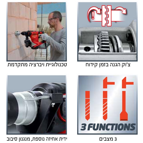 פטישון חציבה וקידוח מבית Einhell דגם TH-RH9001