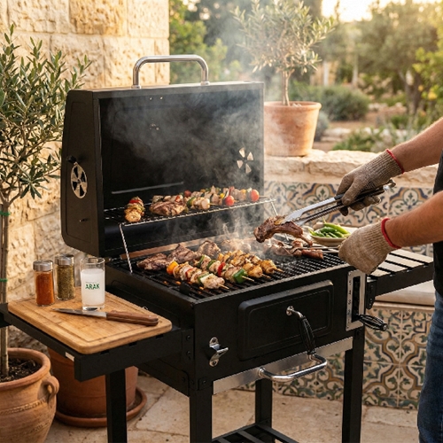 גריל פחמים/מעשנה SmokeMaster בית AUSTRALIA CHEF